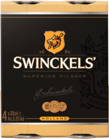 Swinckels set van 4 blikken á 0,33 l